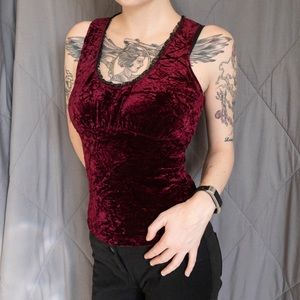 Crushed Velvet Tank Top
